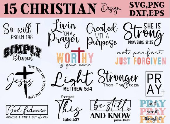 Christian Svg Bundle for Embroidery Projects