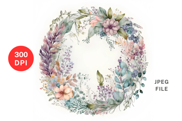 Easter Flower Frame Illustrations