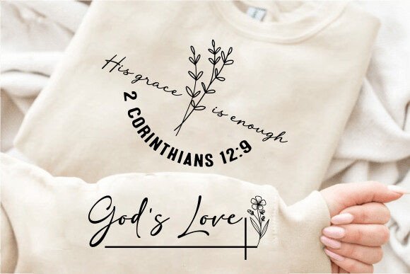 Elegant Christian Quote SVG PNG Sleeve T-Shirt Designs