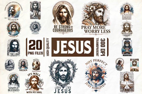Jesus Sublimation Bundle-240311 T-Shirt Designs