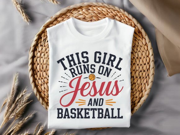 This Girl Runs on Jesus T-Shirt Design