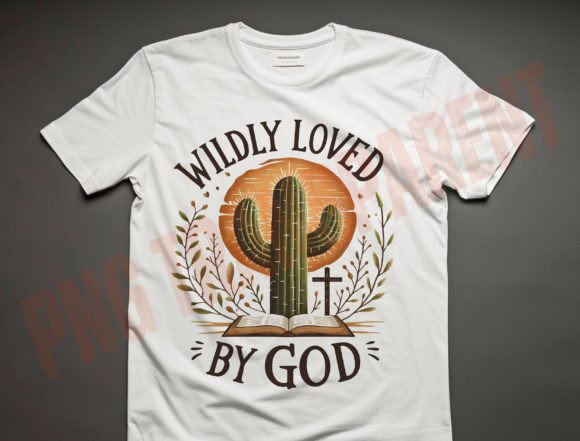 Wildly Loved by God Png, Christian Sub T-Shirt Designs